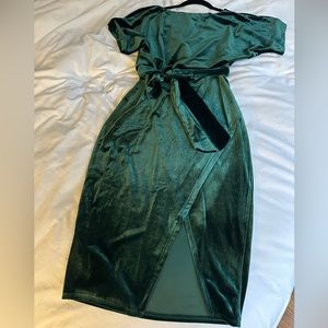 Kensie Boatneck Velvet Dress